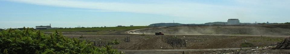 Landfill with gas capture operations